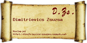 Dimitrievics Zsuzsa névjegykártya